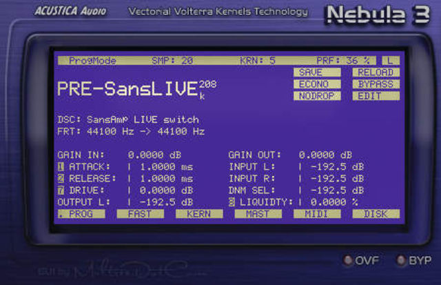 An emulation of a SansAmp guitar preamp.